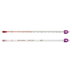 Bel-Art, H-B DURAC Dry Block/Incubator Liquid-In-Glass Thermometer; -15 to 105C, PFA Safety Coated, Total Immersion, Organic Liquid Fill