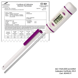 Bel-Art, H-B DURAC Calibrated Electronic Stainless Steel Stem Thermometer, -50/200C (-58/392F), 120mm (4.7 in.) Blunt Tip Probe