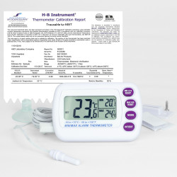 Bel-Art, H-B DURAC Calibrated Electronic Thermometer with Waterproof Sensor; -50/70C (-58/158F), 52 x 17mm