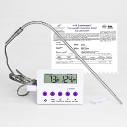 Bel-Art, H-B DURAC Calibrated Electronic Thermometer with Stainless Steel Probe; -50/300C (-58/572F), 51 x 18mm