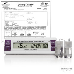 Bel-Art, H-B Frio Temp Calibrated Dual Zone Electronic Verification Thermometers; -40/70C (-40/158F), General Calibration