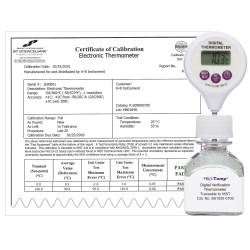 Bel-Art, H-B Frio-Temp Calibrated Electronic Verification Lollipop Stem Thermometer for Refrigerators, Incubators and General Applications; 0/70C (32/158F)