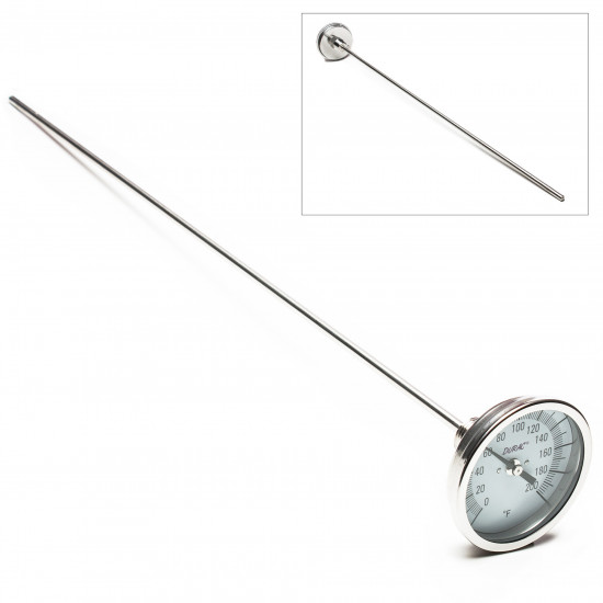 Bel-Art H-B DURAC Bi-Metallic Dial Thermometer; 0 to 200F, 1/2 in. NPT Threaded Connection, 75mm Dial Bel-Art H-B DURAC Bi-Metallic Dial Thermometer; 0 to 200F, 1/2 in. NPT Threaded Connection, 75mm Dial