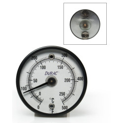 Bel-Art, H-B DURAC Bi-Metallic Surface Temperature Thermometer; -20/260C (0/500F), 50mm (2 in.) Dial, Double Magnet