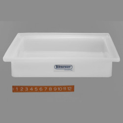 Bel-Art General Purpose Polyethylene Tray without Faucet; 18 x 22 x 4 in.