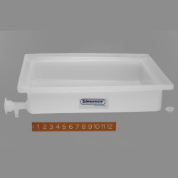 Bel-Art General Purpose Polyethylene Tray with Faucet; 18 x 22 x 4 in.