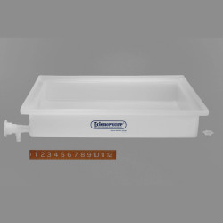 Bel-Art General Purpose Polyethylene Tray with Faucet; 21½ x 25½ x 4 in.