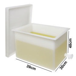 Bel-Art Heavy Duty Polyethylene Rectangular Tank with Top Flanges and Faucet; 15.25 x 12 x 19 in.