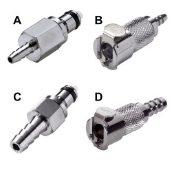 Bel-Art Metal Quick Disconnect Male Coupling for ⅛ in. Tubing