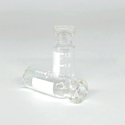 INNOTEG 2mL Clear Crimp Top Glass Vial, Grade B, WrtOn & Graduated, φ11mm, φ11.6* 32mm, 100/pk
