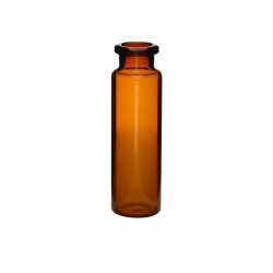 INNOTEG 20mL Amber Crimp Top Headspace Vial, Flat Bottom, Grade B, φ22.5*75mm, 100/pk