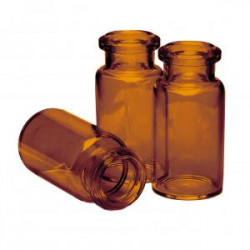 INNOTEG 10mL Amber Crimp Top Headspace Vial, Flat Bottom, Grade B, φ22.5*46mm, 100/pk