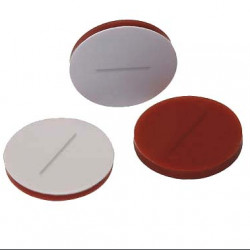 INNOTEG Pre-Slited White PTFE/Red Silicone Septum; Temperature Resistance -60℃~200℃, φ9mm*1, 100/pk