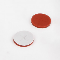 INNOTEG Crossed Pre-Slited White PTFE/Red Silicone Septum; Temperature Resistance -60℃~200℃, φ9mm*1, 100/pk