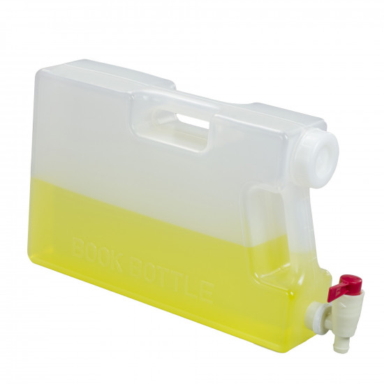 Bel-Art Polypropylene Book Bottle with Spigot; 5 Liters (1.25 Gallons), 3³/₈ x 9¹/₂ x 14³/₄ in.